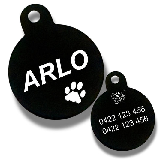 Premium Aluminum pet ID tags from $3.30/each, ideal for kennels and parks, featuring custom engraving.